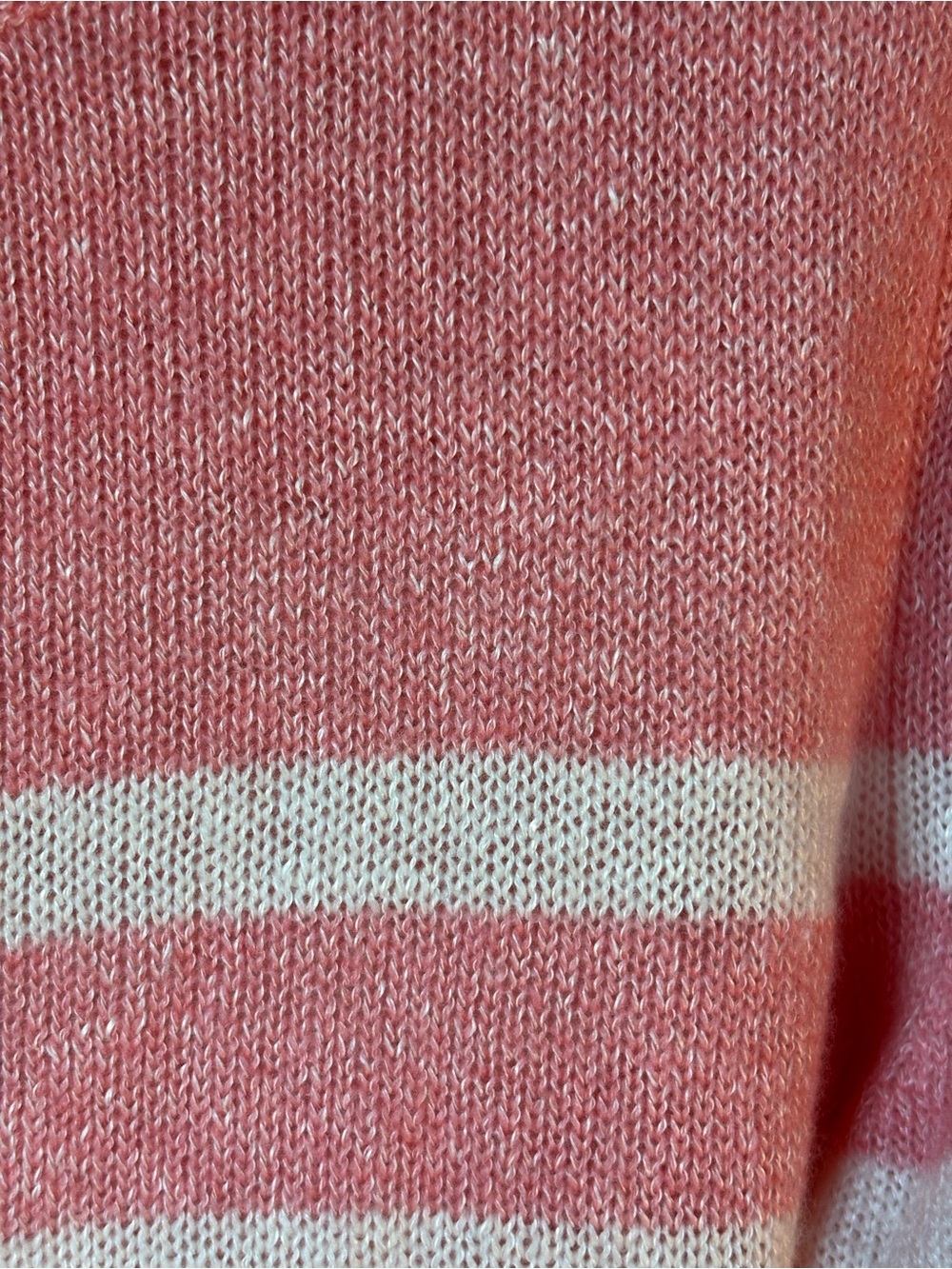 Vineyard Vines Cayman Striped Cashmere Linen Blend Preppy Sweater Small Pink - Picture 4 of 7